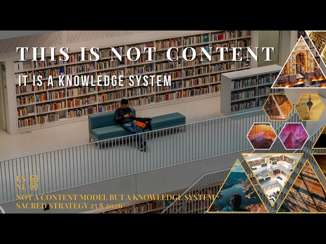 WHY SACRED STRATEGY IS NOT A CONTENT MODEL BUT A KNOWLEDGE SYSTEM