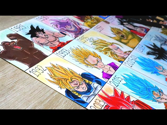 I Drew GOKU'S Most EPIC Transformations! (1986–2025)