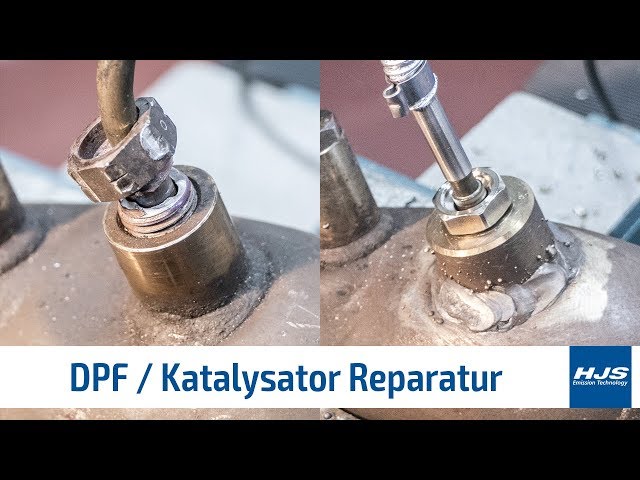 Reparatur eines defekten Temperatursensor- und Druckleitungsanschlusses HJS Reparaturlösung