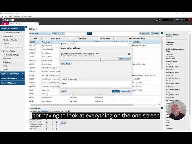 TaxCalc Practice Manager: How to customise your client list view