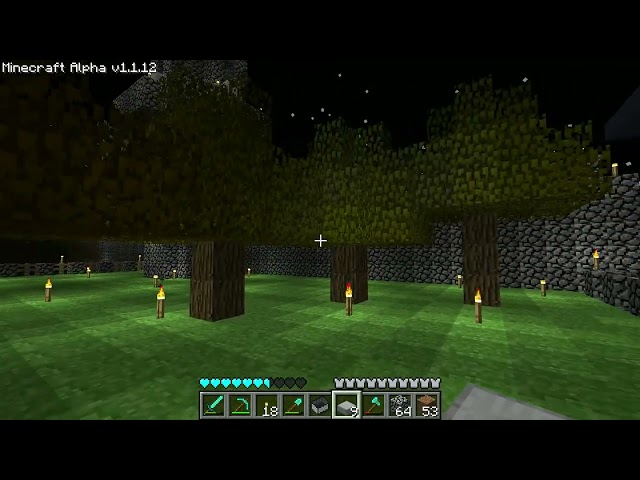 Building a castle - Minecraft Alpha