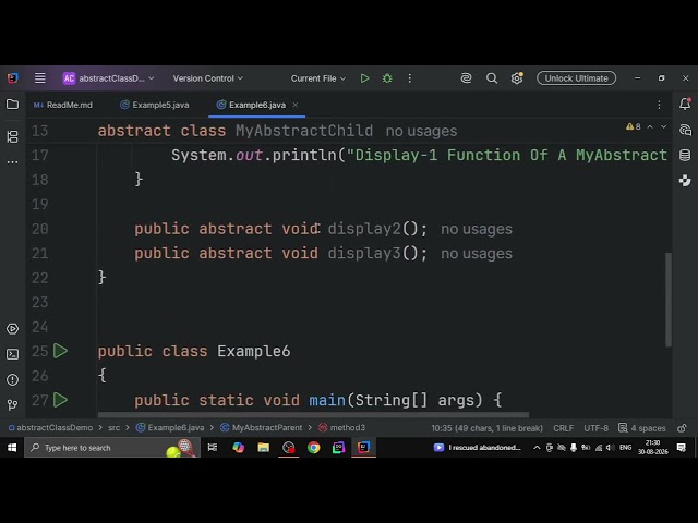 Abstract Class Revision & Coding Demo in Java | OOP Abstraction | Core Java | S2P