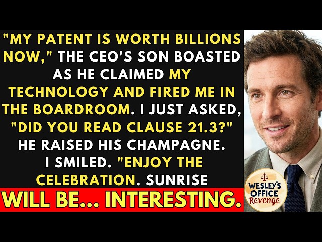CEO's Heir Claimed My $1.8 Billion Patent and Fired Me, I Revoked the License and Froze His Assets.