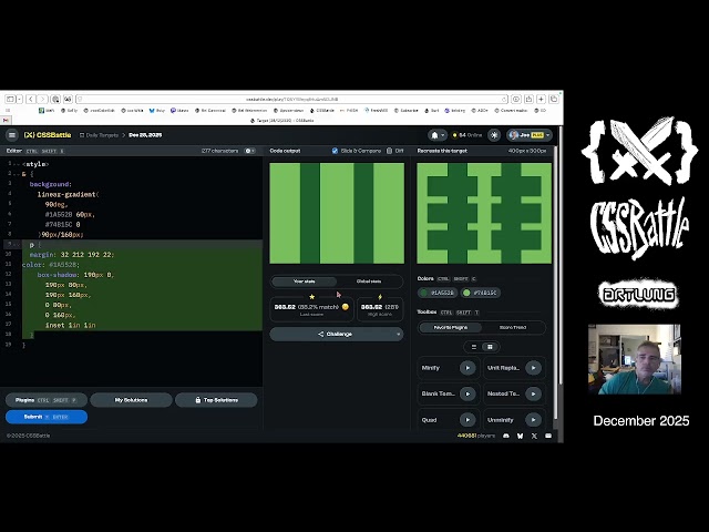 CSSBattle for DECEMBER 28 (2025)