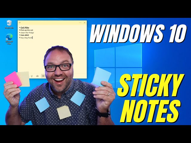 How to Put Sticky Notes on Desktop in Windows 10 (Microsoft Sticky Notes App)
