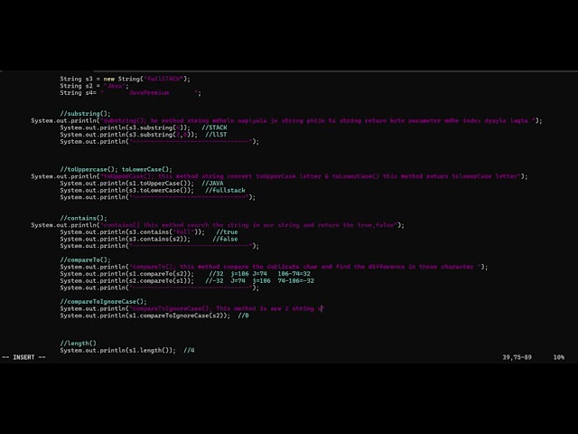 String methods in java .