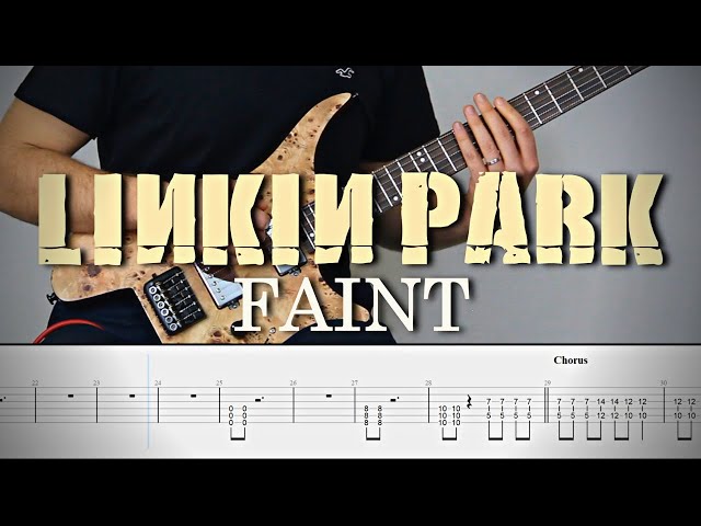 LINKIN PARK - FAINT | Guitar Cover Tutorial (FREE TAB)