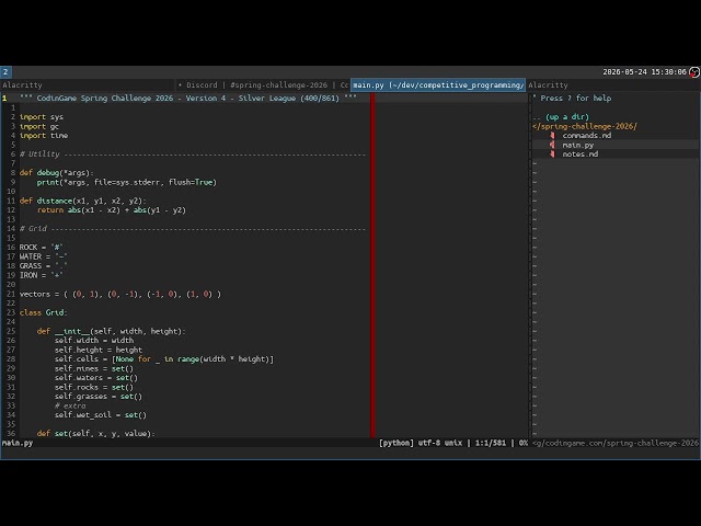 CodinGame Spring Challenge 2026