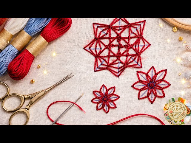 Very easy and Unique Geometric Embroidery Pattern | Trendy star pattern Design 2026 #viralvideo 