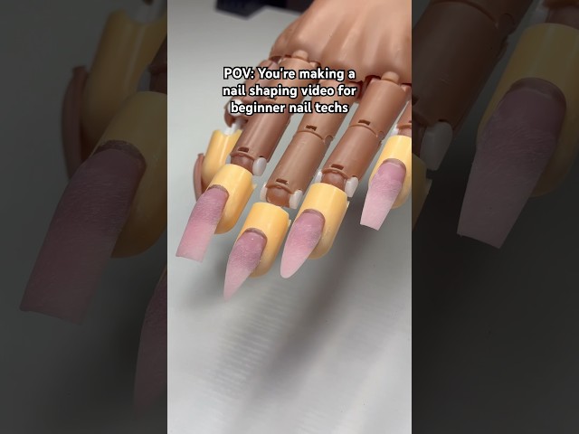 Learn how to shape acrylic nails at home | Beginner Nail Tech Series