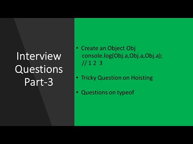 #3 Accessor Properties | Hoisting | Typeof In Javascript | Frontend Javascript Interview Questions |