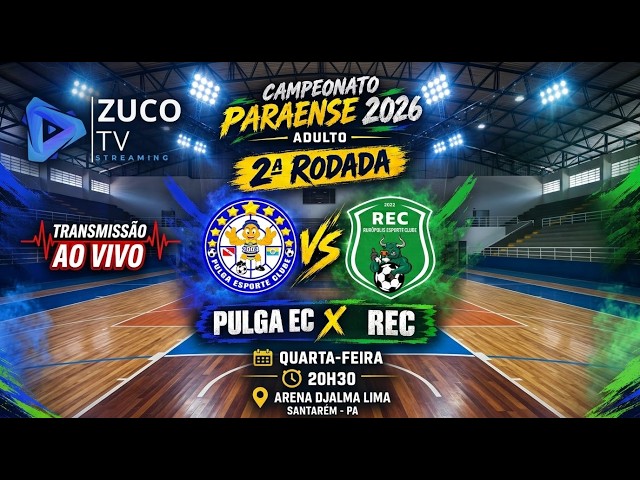 CAMPEONATO PARAENSE DE FUTSAL ADULTO 2026 | PULGA E.C X  REC | AO VIVO
