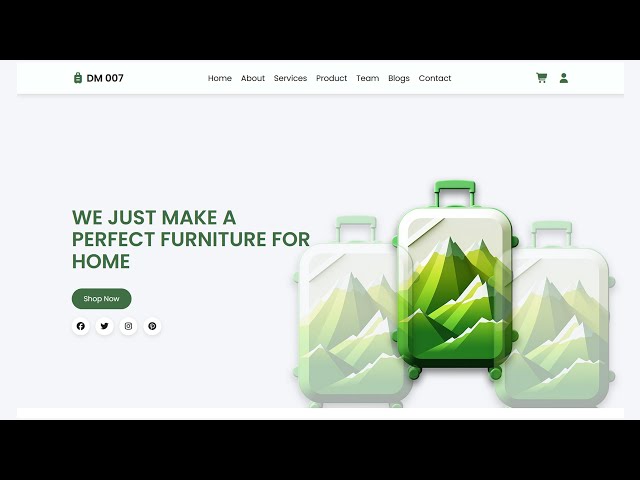 Build a Responsive Luggage Bag Website | HTML CSS JavaScript | Part 2