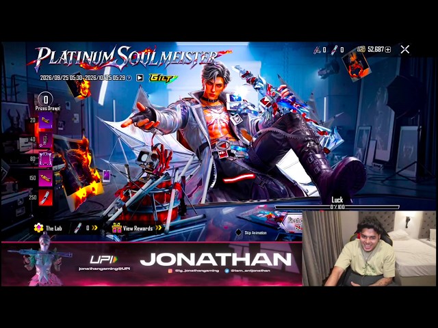 😱 JONATHAN’S 50,000 UC OPENING 🔥 | PLATINUM SOULMEISTER + MINI14 MAX | BGMI