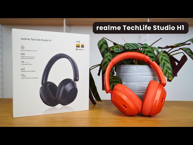 realme TechLife Studio H1 | Hi-Res, 43 dB ANC, Spatial Audio, and 70 hours of battery life