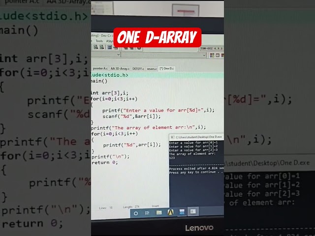 One-Dimensional Arrays: The Simplest Data Structure