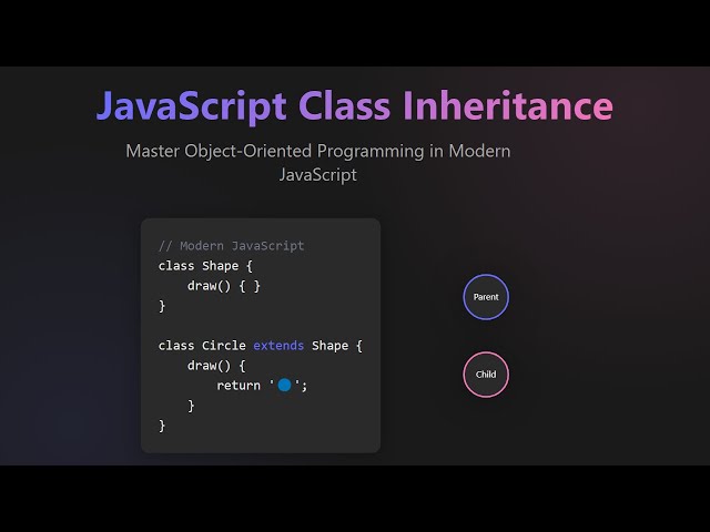 JavaScript Class Inheritance Explained: Master OOP with Prototypes & ES6