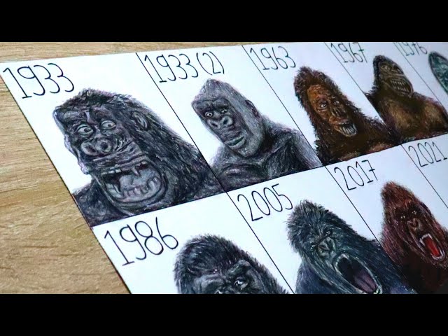 I drew the FULL Evolution of KING KONG! (From Past to Present)