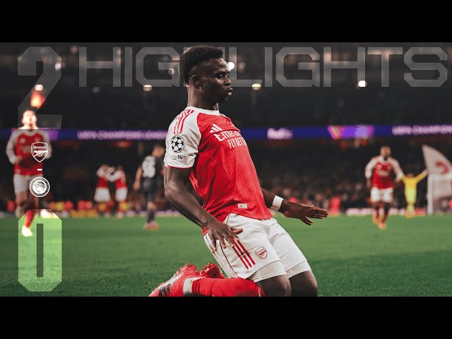 HIGHLIGHTS | Arsenal vs Olympiacos (2-0) | Martinelli and Saka score to maintain 100% record | UCL
