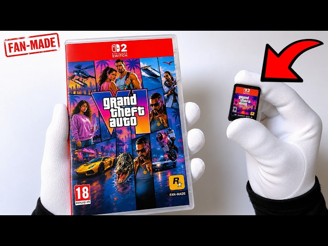 GTA 6 Nintendo Switch 2 Physical Copy Unboxing (Fan-Made Replica Cartridge & Map)