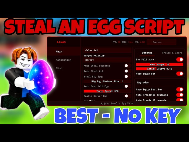 NEW Steal An Egg Script - Auto Steal Eggs, Anti-Hit, Weather Prediction, Auto Farm & More (No Key)