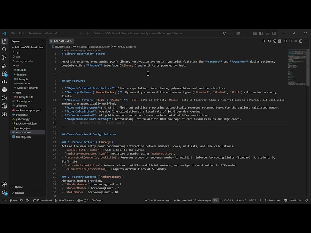 Build an OOP Based Library Reservation System with Design Patterns