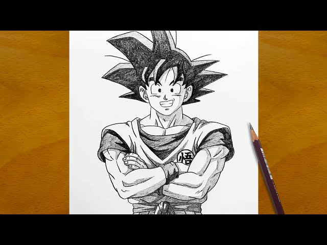 Goku Drawing Tutorial | Base Form Step by Step | Anime Art
