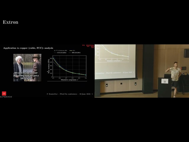 [FEniCS 2026] - Anisotropic Hyperelasticity in FEniCSx for Shock Physics - Paul Bouteiller