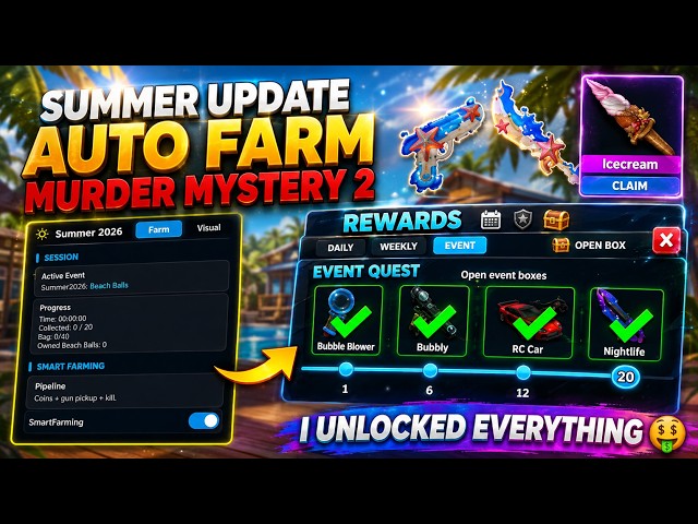 ☀️ Best Murder Mystery 2 Script 2026 [SUMMER UPDATE] | KEYLESS, AUTO FARM, SILENT AIM & ESP ⚡