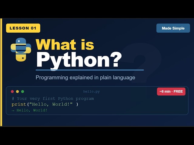 What is Python? – The Easiest Explanation for Beginners | Made Simple #python #easycoding #easy