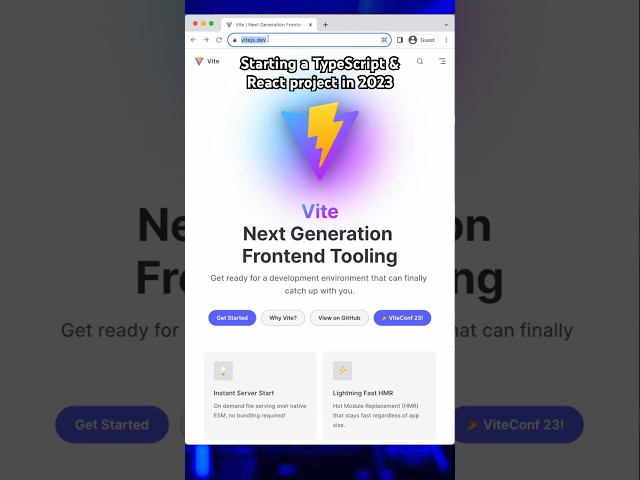 Get Started with TypeScript & React NOW! w/ Vite. #vite react #typescript #coding