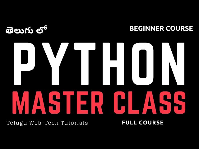 Python Tutorial for Beginners | Python Course in Telugu