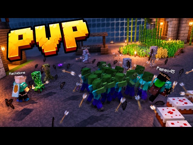 ASI ES EL PVP en el SERVIDOR CON SUSCRIPTORES | Minecraft #server #minecraft