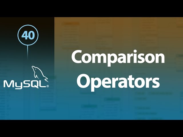 Learn MySQL In Arabic #40 - Comparison Operators