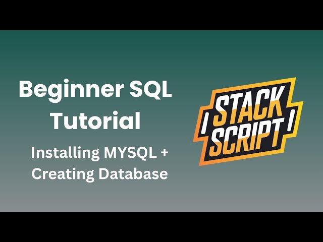 Installing MySQL and Creating Databases | MySQL for Beginners