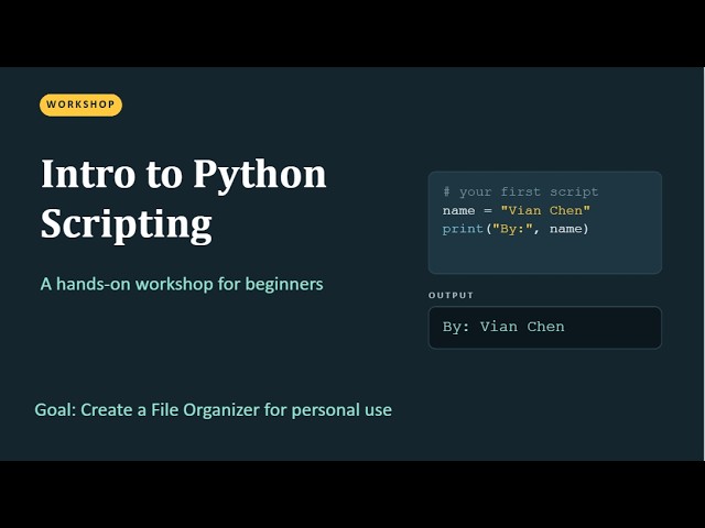 Intro to Python Scripting | ACM Intro To Tech