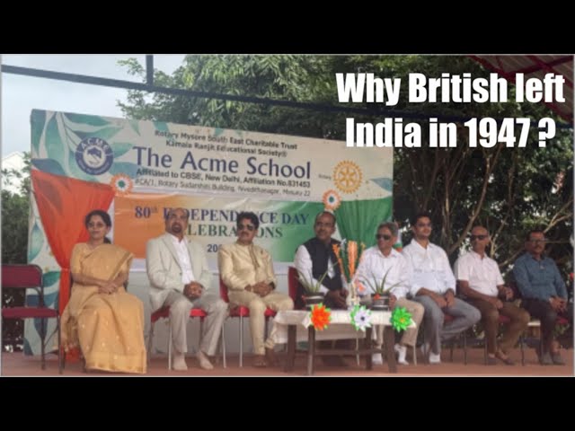 Independence Day Speech 2026 at The ACME Public School, Mysore. Chairman, Dr C Sharath Kumar.