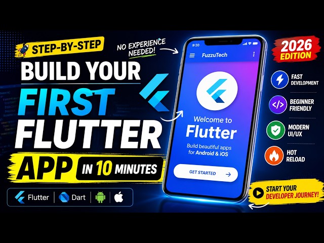 Build Your First Flutter App in just 10 Minutes 🚀 | Beginner Friendly Flutter Tutorial #Flutter