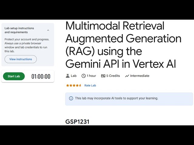 GSP1231-Multimodal Retrieval Augmented Generation (RAG) using the Gemini API in Vertex AI