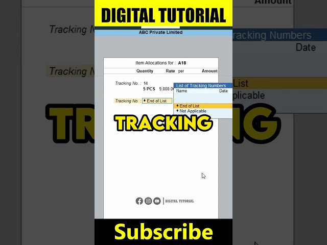 How to turn off item allocation or item tracking in Tally Prime @digitaltutorial425  #tally
