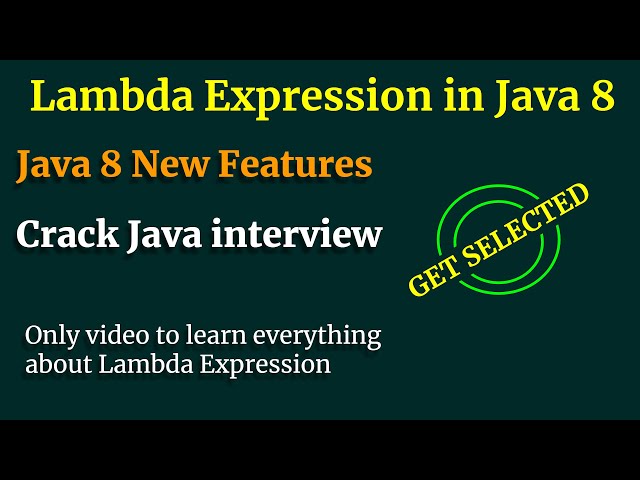 Lambda Expression In Java | Java Interview Questions and Answers