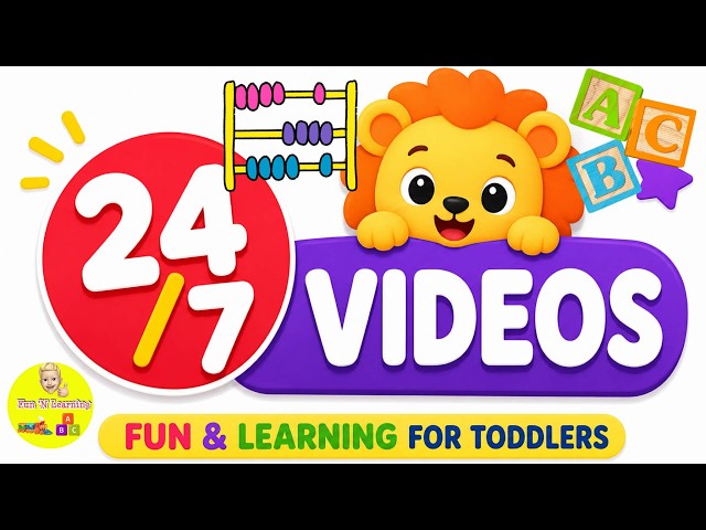 The Best Toddler Learning TV - Streaming 24/7 Learn ABC, Numbers, Shapes, Colors and Counting