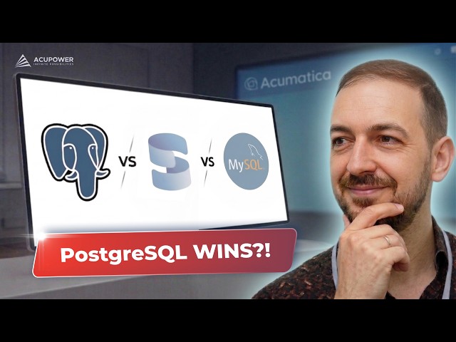 Acumatica DB Benchmark Part 2: PostgreSQL Wins on Joins | MS SQL vs PostgreSQL vs MySQL