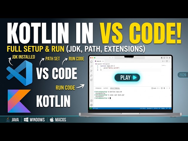 How to Setup Kotlin Development Environment in VS Code (Step-by-Step)  2026 Bonverium Studio