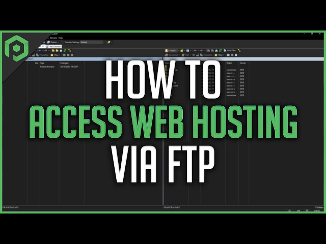 How to Access Web Hosting via FTP
