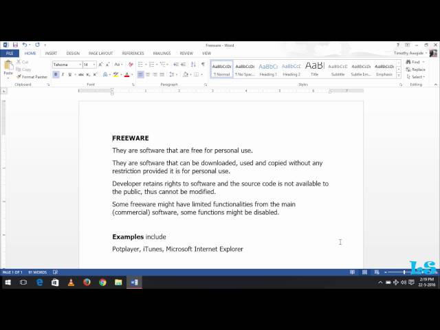 What is Freeware? Categories of Software