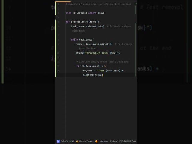 How can deque #speed up insertions in Python? Why deque is Your #secret Weapon in Python!