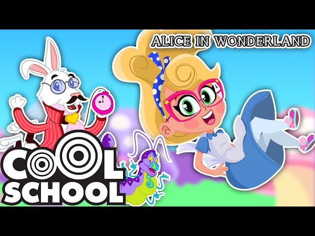 Alice (Ms. Booksy) in Wonderland 📚 Ms. Booksy's Cartoons for kids | Cool School