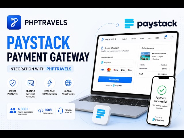 Paystack Payment Gateway Integration with PHPTRAVELS | Complete Setup & Payment Tutorial 2026