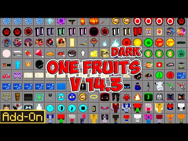IT UPDATED! BEST ONE FRUITS V 13.4 DARK ADDON FOR MINECRAFT PE 26.44+